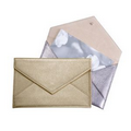 Medium Meatallics Goatskin Leather Envelope (7"x4 1/2")